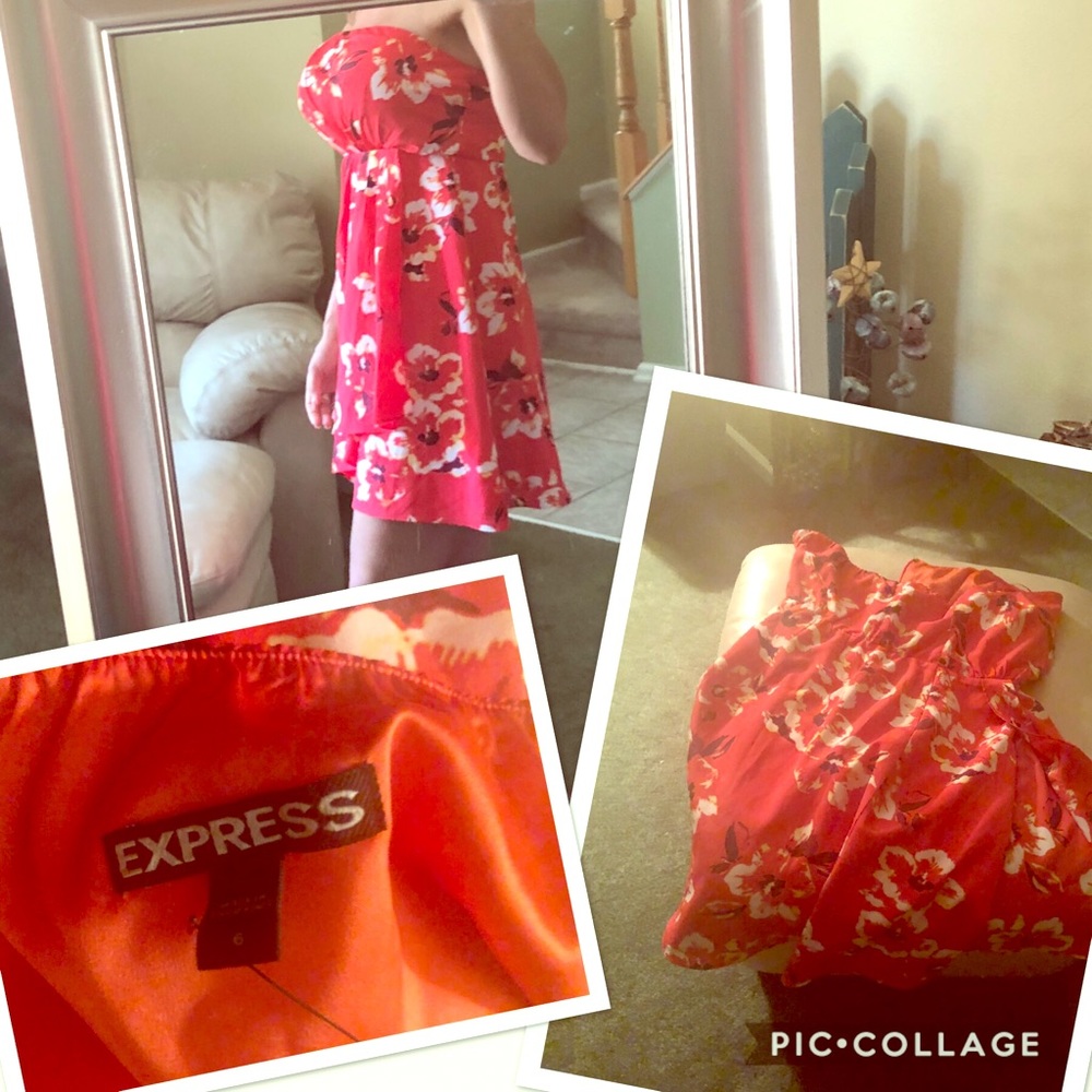 Strapless express summer dress